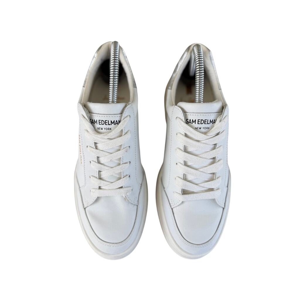 Sam Edelman Womens Wess Platform White Sneakers Sz 8 EUC - Picture 2 of 9